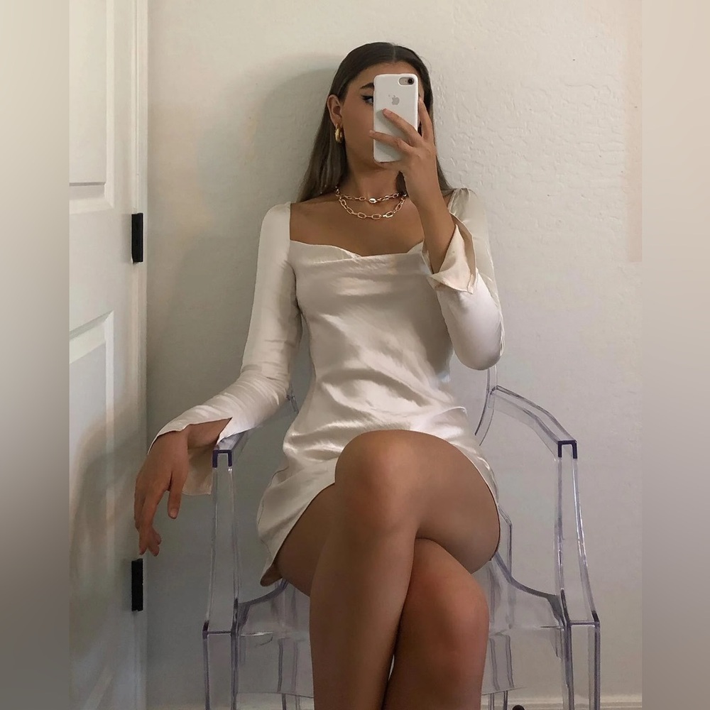 NWT Princess Polly STAR POWER MINI DRESS in CHAMPAGNE